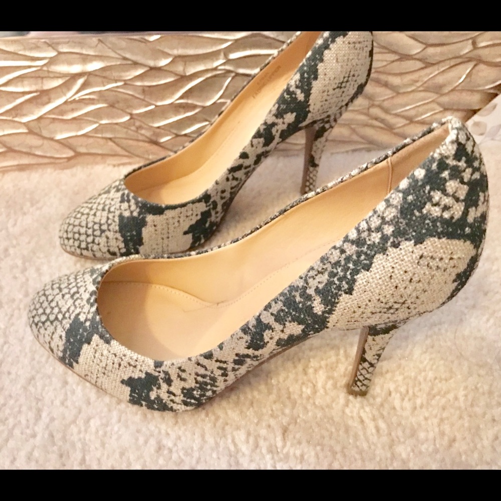 J Crew Snake Skin Heels